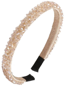 Bentita de par cu cristale, perle, strasuri si diadema