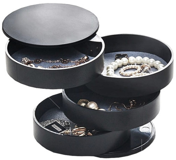 Organizator cutie de bijuterii sicriu rotund