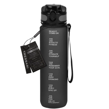 TRESSARI BPA-freie Flasche 1000 ml Tritan-Wasserflasche zum Laufen
