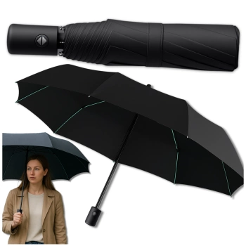 Taschenschirm SCHWARZ Automatik ANTI-UV Regenschirm