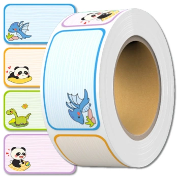 Sticker Etiketten bunt auf Rolle 280 Stück für Kinder DIY