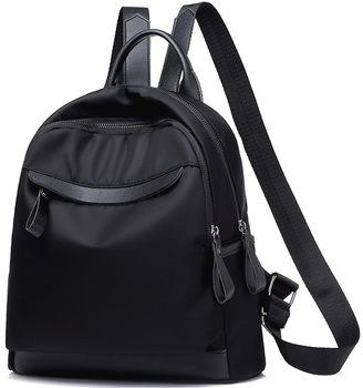 Rucsac negru de dama pentru scoala, elegant, impermeabil