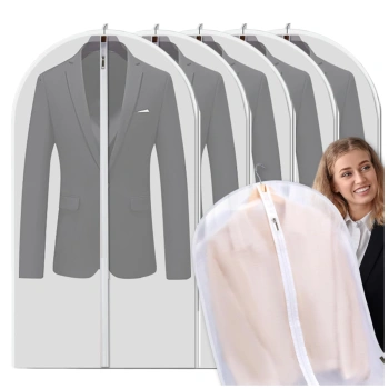 Kleiderhüllen-Organizer, weiß, durchscheinend, 5er-Set, wasserdicht
