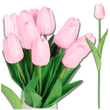 Künstliche Tulpen Strauß 10er Deko Blumen rosa