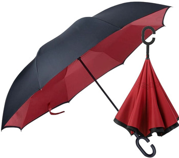 Umbrelă XL inversată, anti-picurare, umbrelă mare, puternică