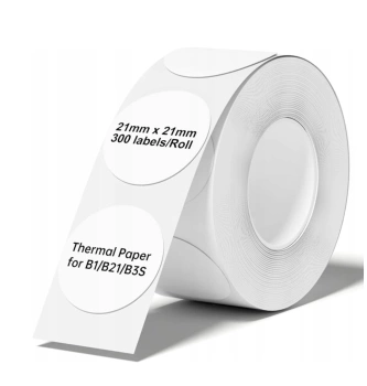 NIIMBOT Thermoetiketten 21x21mm rund weiß 300 Stk