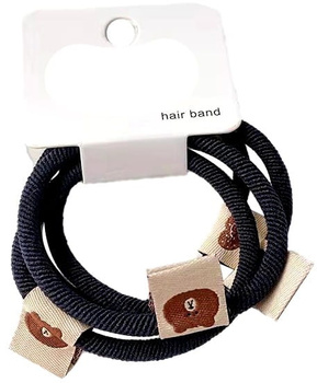 Set benzi elastice pentru păr, ursuleț, 4 buc