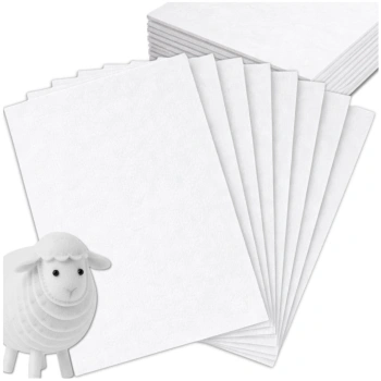 Dekorative Filzplatten, weiß, 30 x 30 cm, 10er-Set