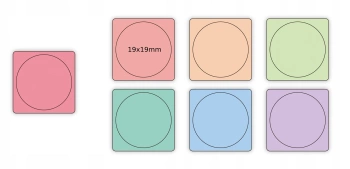 NIIMBOT Thermoetiketten 19x19mm 7 Farben D101