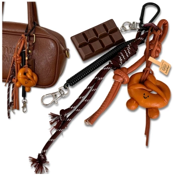 Schlüsselanhänger für Tasche, Rucksack, Schlüsselring, Anhänger, Schokoriegel, Brezel