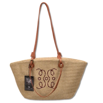 Damen Sommer Strohtasche BAD&BAGS große Umhängetasche