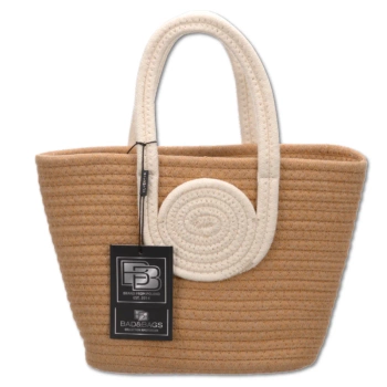 Damen Sommer Strand Stroh Umhängetasche BAD&BAGS klein