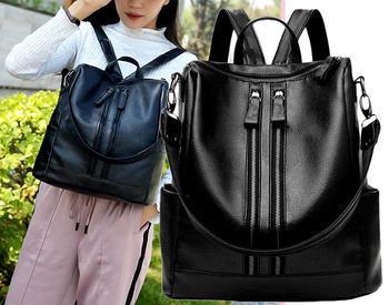 RUCSAC SCOALA ELEGANT NEGRU DAMA PIELE