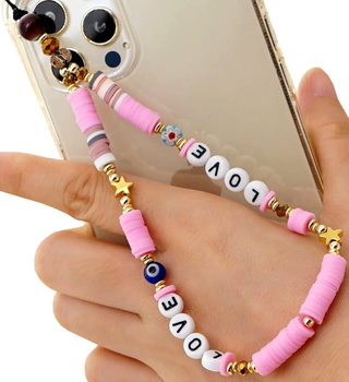 Pandantiv Snur pentru telefon pentru vara, margele, breloc perle
