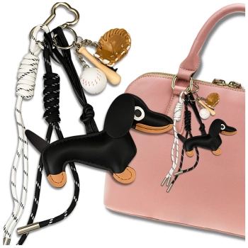 Schlüsselanhänger für Taschenschlüssel, Schlüsselring-Anhänger, Baseball-Set, Dackel