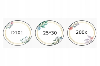 NIIMBOT Thermoetiketten rund 25x30mm Blumen 200 Stück für D101