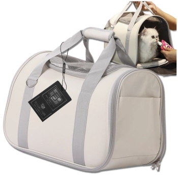 BAD&BAGS beige Tragetasche für Katzen und kleine Hunde