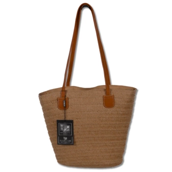 Damen Sommer Strand Stroh Umhängetasche BAD&BAGS groß