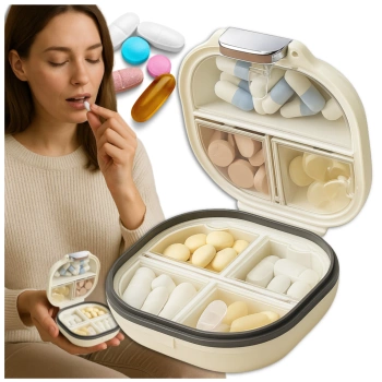 Elegante Mini-Medizinbox in Creme