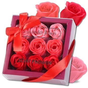 Duftende Dekoseife Rote Rosen 9-tlg. Geschenkset
