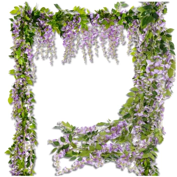 Hängende lila dekorative Blumen künstlich 1 Stück Klettern für Girlande Rebe