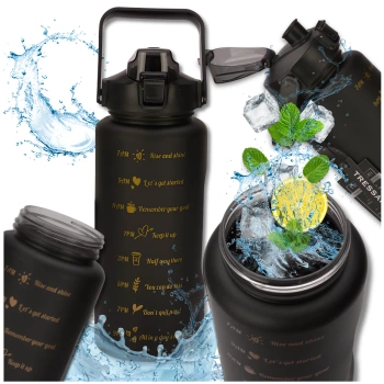 2000-ml-Flasche, BPA-freie PC-Tressari-Sportwasserflasche, solide