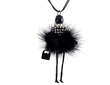 Colier de damă LONG DOLL din blană