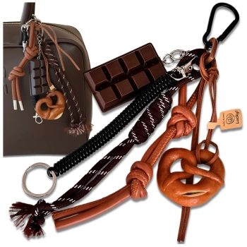 Schlüsselanhänger für Tasche, Schlüssel, Rucksack, Schlüsselring, Anhänger, Brezel, Schokoriegel