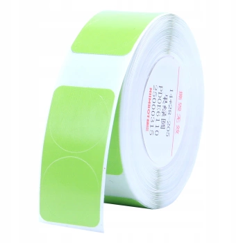 NIIMBOT Thermoetiketten-Aufkleber, 14 x 28 mm, grün, rund, x205