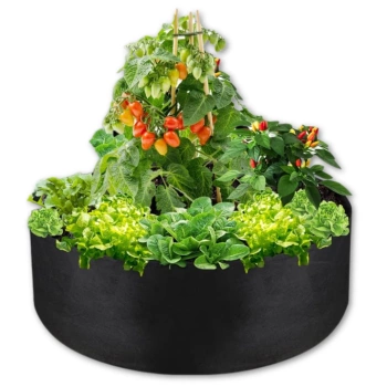 Großer Gemüsepflanzbeutel runder Topf 120 x 30 cm