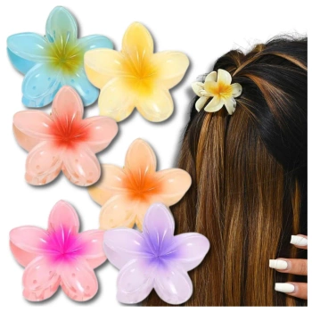 Hawaiianische Blumen-Kiefer-Clip-Schnalle, 8er-Set