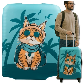 Elastische Schutzhülle für Koffer, Reisegepäck, Katze