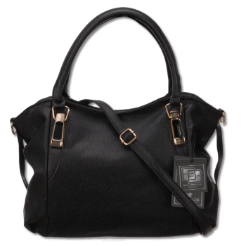 Damen Shopper Tasche schwarz BAD&BAGS Öko Leder Schultertasche