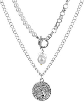 Colier choker cu lant de dama la moda cu perle