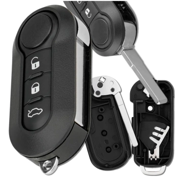 Schlüsselhülle Fernbedienung 3 Tasten Fiat Ducato Boxer Jumper Punto Panda Qubo Iveco