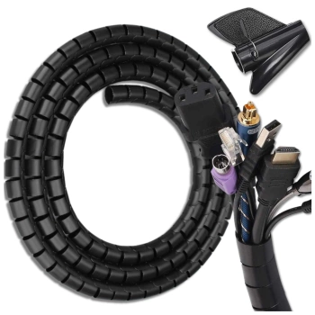 Kabelkanal, 5 m, schwarz, Kabelorganisator