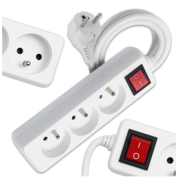 GRUNDIG Steckdosenleiste mit 3 Steckdosen, 1,5 m, mit Schalter