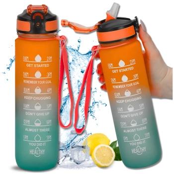 TRESSARI Sportflasche BPA-freie 1000-ml-Wasserflasche, langlebiges Tritan