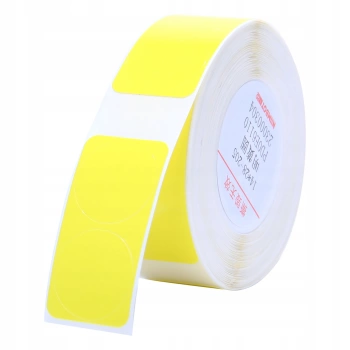 NIIMBOT Thermoetiketten-Aufkleber, 14 x 28 mm, gelb, rund, x205