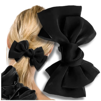 Große schwarze Haarnadel, Schnalle mit eleganter Schleife