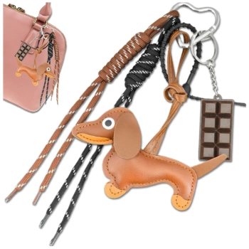 Schlüsselanhänger für Schlüssel, Tasche, Schlüsselring, Anhänger, Schokolade, brauner Dackel