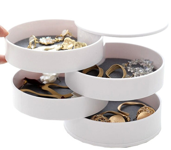 Organizator rotund cutie de bijuterii Sicriu