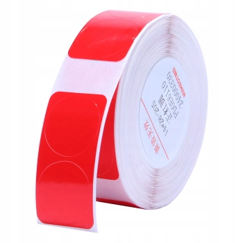 NIIMBOT Thermoetiketten-Aufkleber, 14 x 28 mm, rot, rund, x205