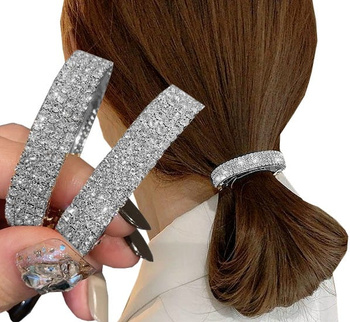 Agrafă de păr de cristal cu strasuri și încuietoare